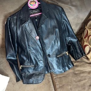 Black leather jackets kids